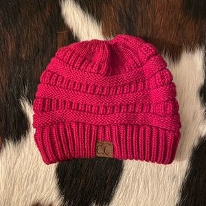 CC Beanie Bun/Ponytail Hat